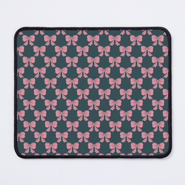 Item preview, Small Pink Coquette Bows Dark Teal Preppy Ribbon Pattern designed and sold by DColourMuse.