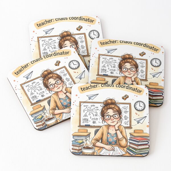 Item preview, Teacher Chaos Coordinator Funny Watercolor School Life Sticker designed and sold by DreamyBrushArt.