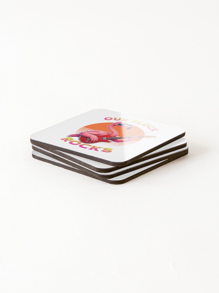 Thumbnail 4 of 5, Coasters (Set of 4), Our Flock Rocks designed and sold by TheEndDesign.