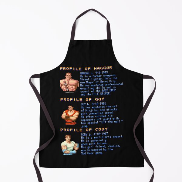 Item preview, Final Fight Profiles Haggar Guy Cody Text Info designed and sold by Ink Bloom Studio ⭐⭐⭐⭐⭐.