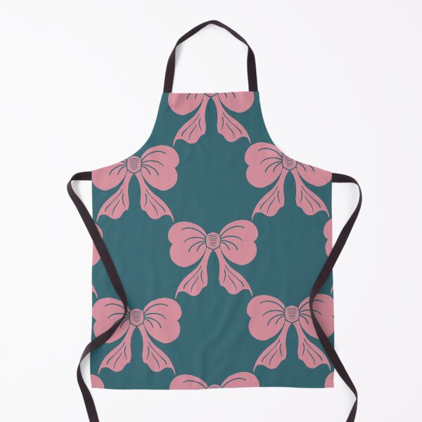 Item preview, Large Pink Coquette Bows Teal Blue Preppy Ribbon Pattern designed and sold by DColourMuse.