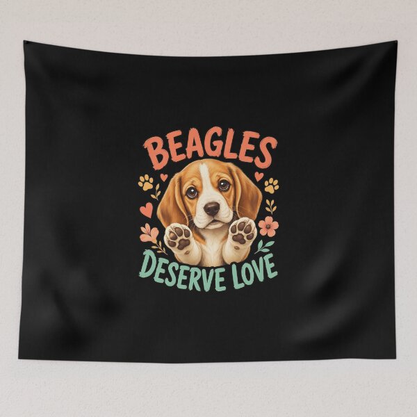 Item preview, Beagles Deserve Love Cute Puppy Art designed and sold by SoyLamderma.