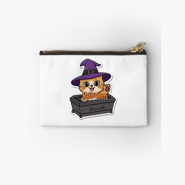 Item preview, Cute Halloween Witch Cat  | Kawaii Black Coffin Kitty | Spooky Cat Clipart | Halloween Cat Shirt Design designed and sold by Good Day Design.
