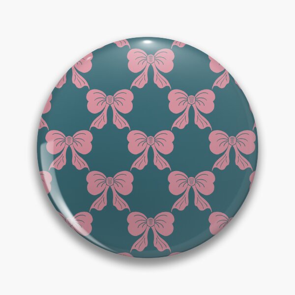 Item preview, Medium Pink Coquette Bows Teal Blue Preppy Ribbon Pattern designed and sold by DColourMuse.