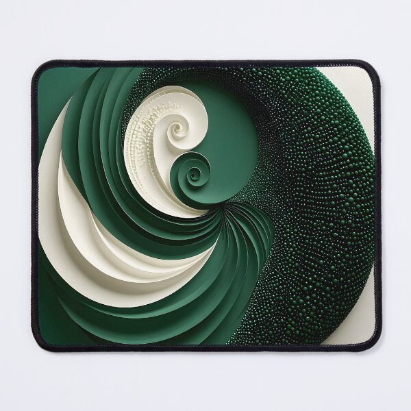 Item preview, Green and White Spiral Design designed and sold by Vicky Brago-Mitchell®.