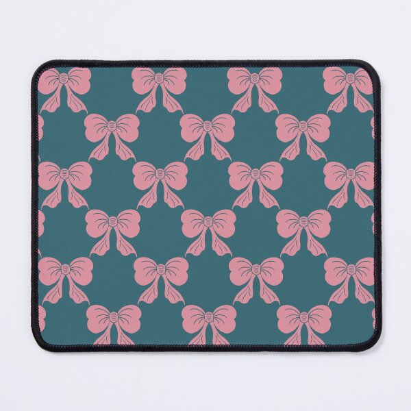 Item preview, Medium Pink Coquette Bows Teal Blue Preppy Ribbon Pattern designed and sold by DColourMuse.