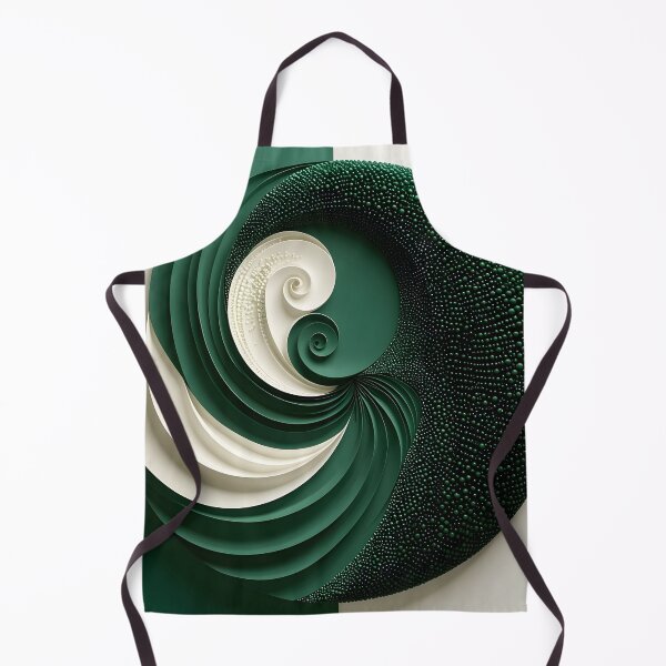 Item preview, Green and White Spiral Design designed and sold by Vicky Brago-Mitchell®.