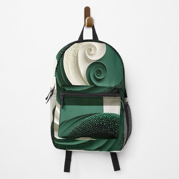 Item preview, Green and White Spiral Design designed and sold by Vicky Brago-Mitchell®.