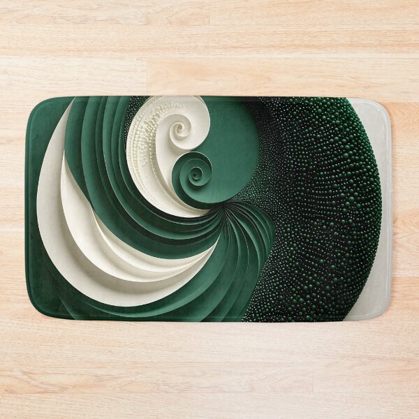 Item preview, Green and White Spiral Design designed and sold by Vicky Brago-Mitchell®.