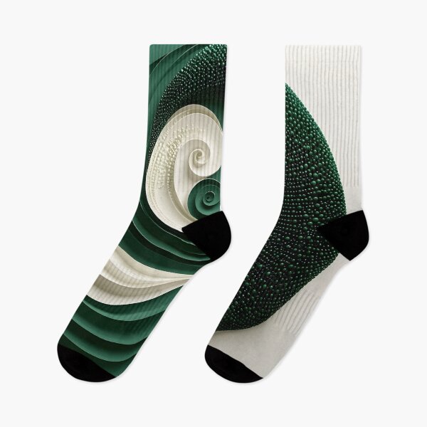 Item preview, Green and White Spiral Design designed and sold by Vicky Brago-Mitchell®.