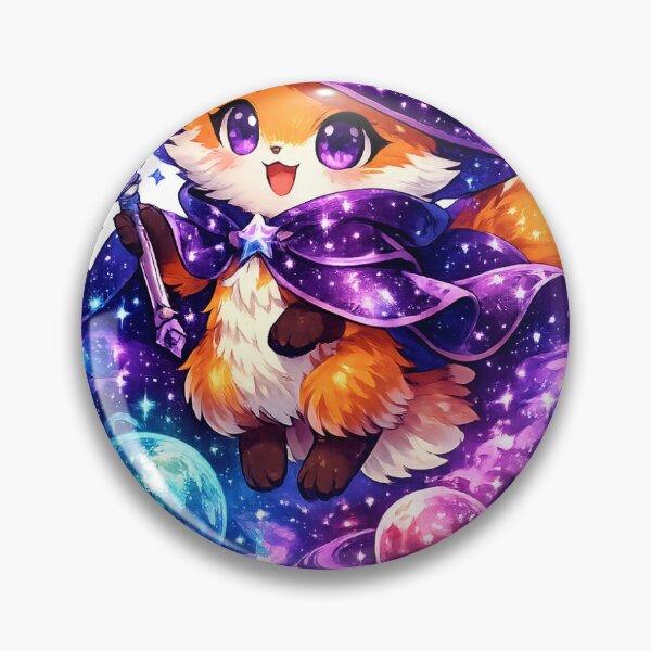 Item preview, Cute Cosmic Fox Mage Sticker designed and sold by CodePaws Creations.