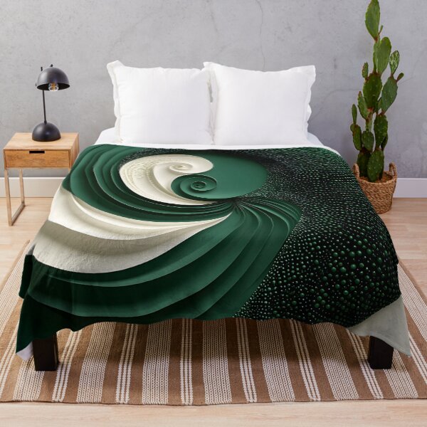 Item preview, Green and White Spiral Design designed and sold by Vicky Brago-Mitchell®.
