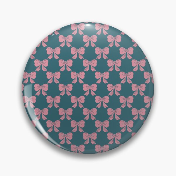 Item preview, Small Pink Coquette Bows Teal Blue Preppy Ribbon Pattern designed and sold by DColourMuse.