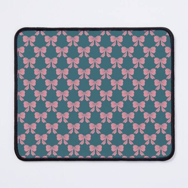 Item preview, Small Pink Coquette Bows Teal Blue Preppy Ribbon Pattern designed and sold by DColourMuse.