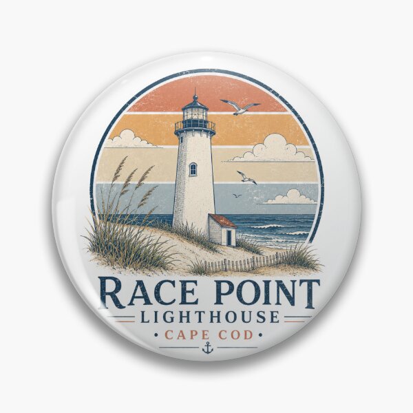 Item preview, Race Point Lighthouse Cape Cod Retro Coastal Shirt | Vintage Provincetown Beach Lighthouse Minimalist Travel Design designed and sold by Globalcitytees.