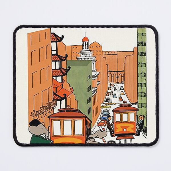 Item preview, Vintage City Trolley Illustration Travel designed and sold by pastbarack.