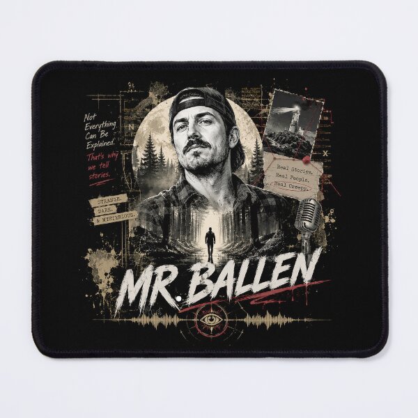 Item preview, Mr. Ballen Strange Dark Mysterious Horror Podcast Art designed and sold by Abidel.