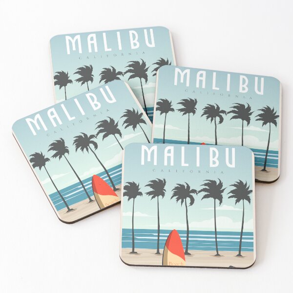 Item preview, MALIBU California Vintage Travel Design designed and sold by JonnaHurmerinta.