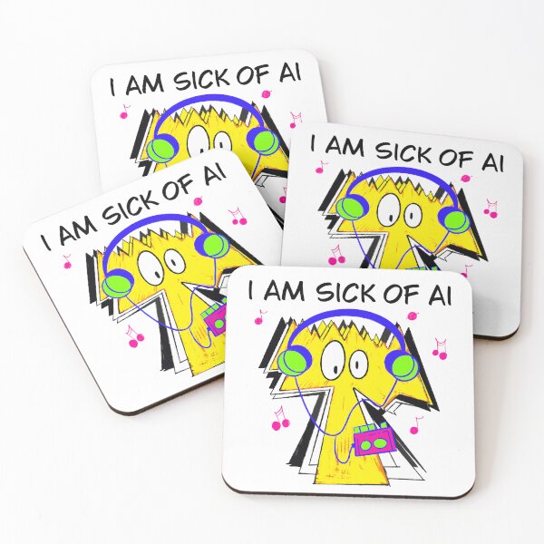 Item preview, I am Sick of AI I 80's I 90's Blue designed and sold by French Papyrus Studio.