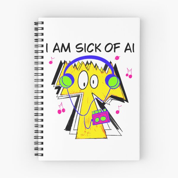 Item preview, I am Sick of AI I 80's I 90's Blue designed and sold by French Papyrus Studio.
