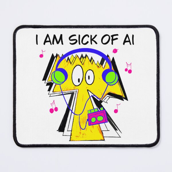 Item preview, I am Sick of AI I 80's I 90's Blue designed and sold by French Papyrus Studio.