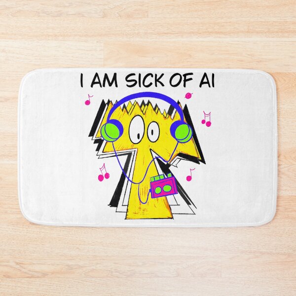 Item preview, I am Sick of AI I 80's I 90's Blue designed and sold by French Papyrus Studio.