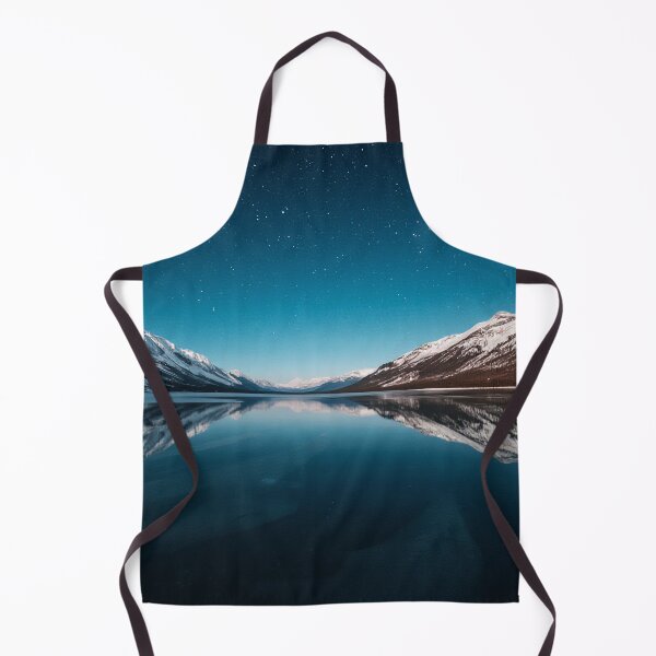 Item preview, Crystal-Clear Frozen Lake Reflecting Snowy Mountains and Stars designed and sold by StudioForge.