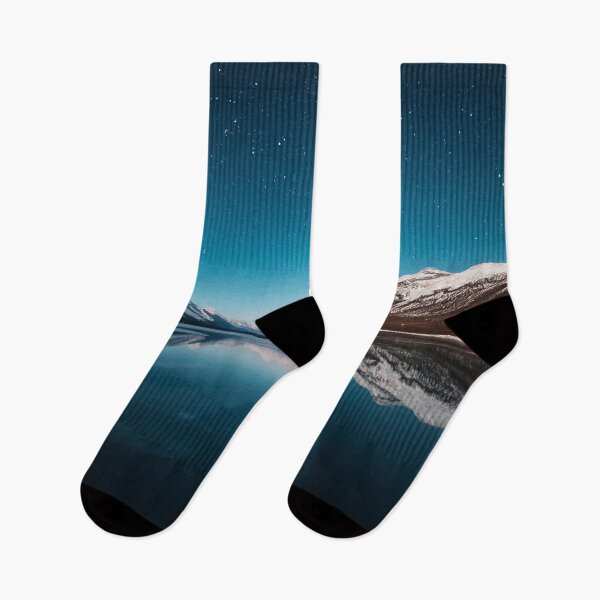 Item preview, Crystal-Clear Frozen Lake Reflecting Snowy Mountains and Stars designed and sold by StudioForge.