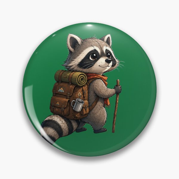 Artikelvorschau, Trailblazer Raccoon – Wander- und Campingabenteuer-Kunst entworfen und verkauft von UltraItems.