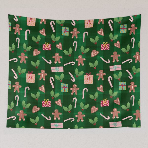 Item preview, Gingerbread, Holly, Candy Canes and Christmas Presents designed and sold by KizzyW.