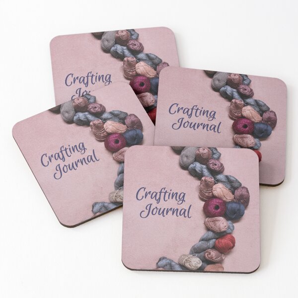 Item preview, Crafting Journal in pink for knitting and crochet projects designed and sold by patternsbymira.