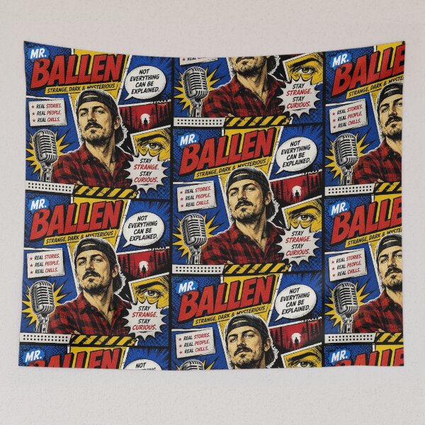 Item preview, Mr. Ballen Pop Art Comic Mystery Podcast Design designed and sold by Abidel.