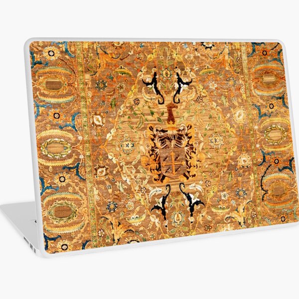 Isfahan Antique Central Persian Carpet Print Yoga Mat by Vicky  Brago-Mitchell®