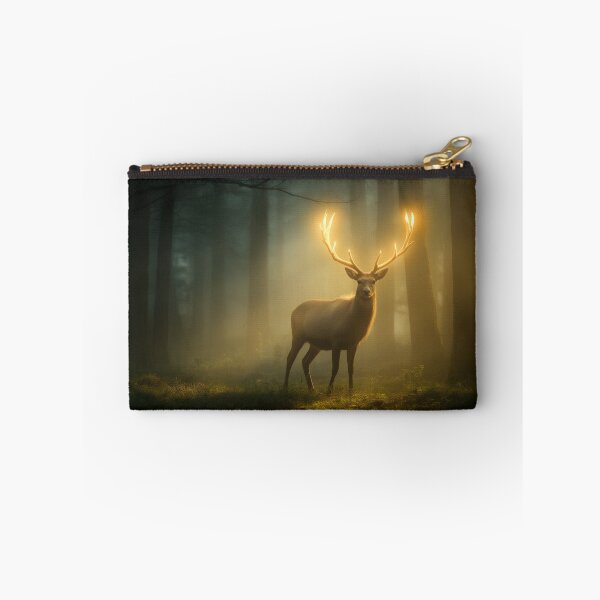 Item preview, Forest Spirit Stag with Glowing Antlers in a Misty Forest designed and sold by StudioForge.