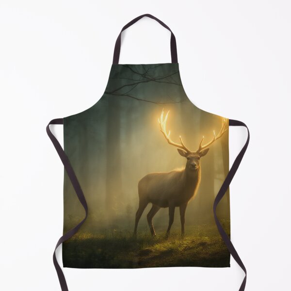 Item preview, Forest Spirit Stag with Glowing Antlers in a Misty Forest designed and sold by StudioForge.