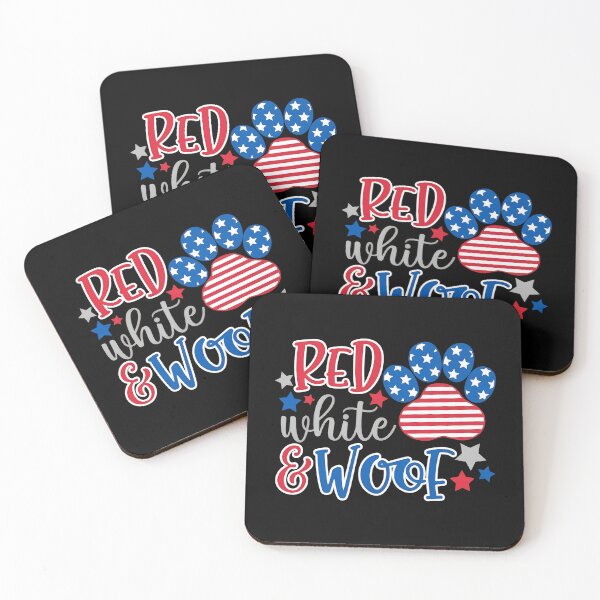 Item preview, Red White & Woof Patriotic Dog Paw Print Design designed and sold by SoyLamderma.