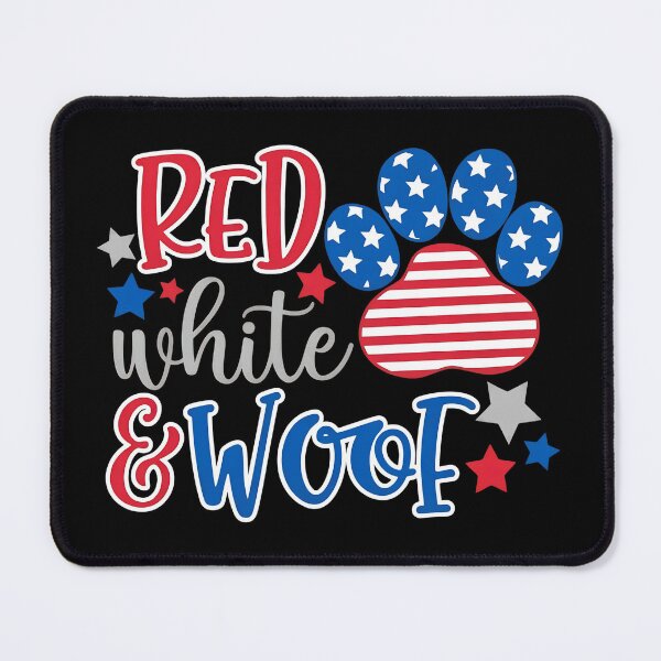 Item preview, Red White & Woof Patriotic Dog Paw Print Design designed and sold by SoyLamderma.