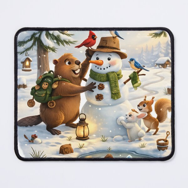 Item preview, Happy Beaver Adventures – Building the Woodland Snowman designed and sold by Clothes With Smiling Animals Walt Gral.