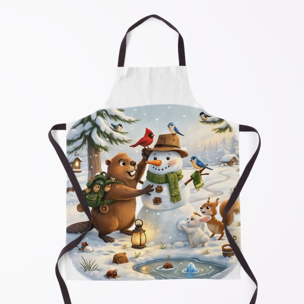 Item preview, Happy Beaver Adventures – Building the Woodland Snowman designed and sold by Clothes With Smiling Animals Walt Gral.
