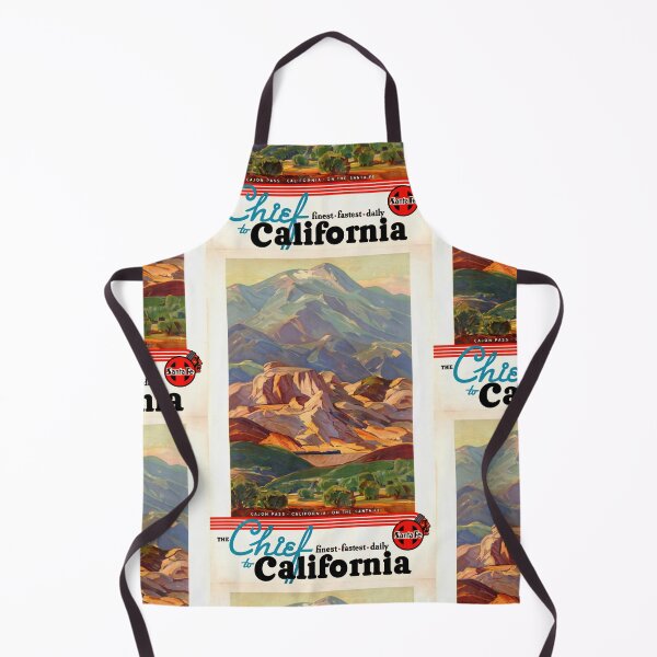 Item preview, Vintage Travel Poster | The Chief Train to California | Santa Fe Railway Art | Cajon Pass Landscape | 1920s Art Deco Style designed and sold by artofuniverse.