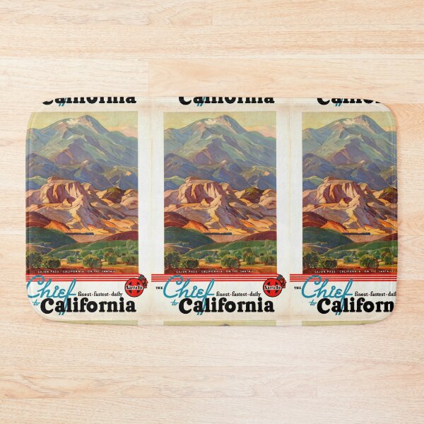 Item preview, Vintage Travel Poster | The Chief Train to California | Santa Fe Railway Art | Cajon Pass Landscape | 1920s Art Deco Style designed and sold by artofuniverse.
