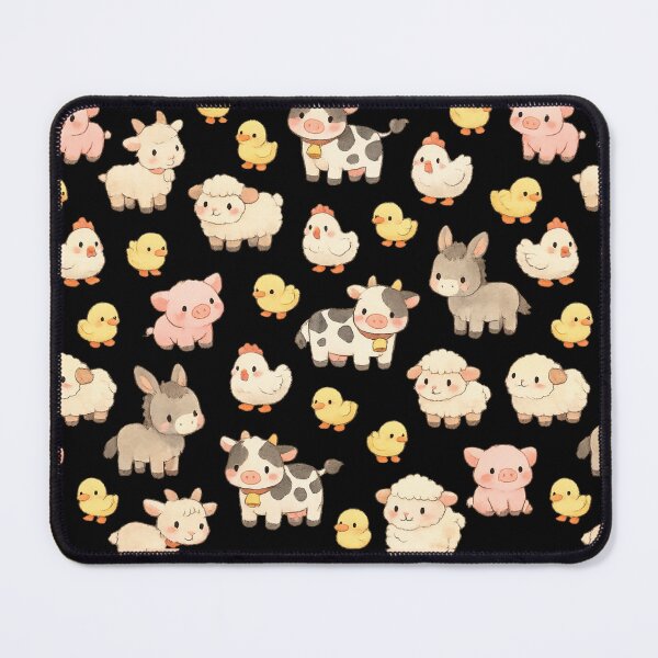 Item preview, Cute Watercolor Farm Animals Seamless Pattern designed and sold by mijaczeek.