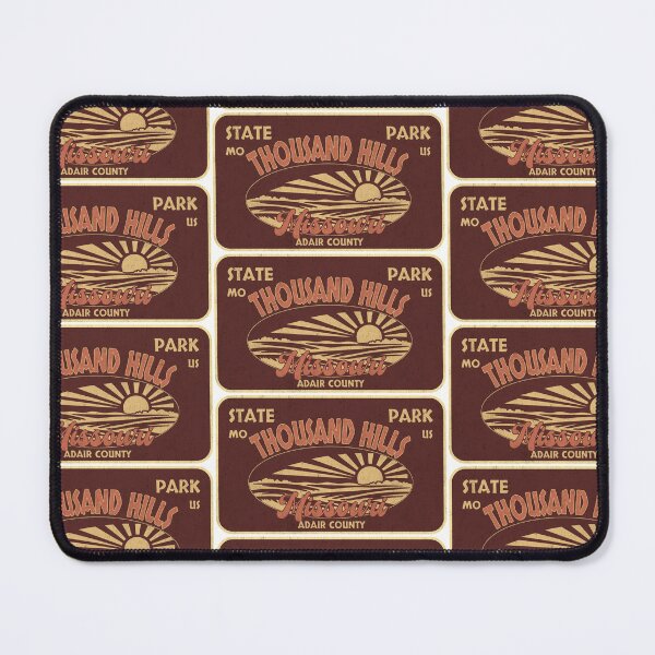 Item preview, Thousand Hills State Park, Adair County, Missouri, badge design designed and sold by Wanderful-roads.