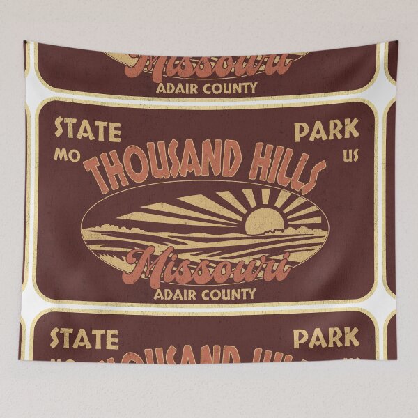 Item preview, Thousand Hills State Park, Adair County, Missouri, badge design designed and sold by Wanderful-roads.