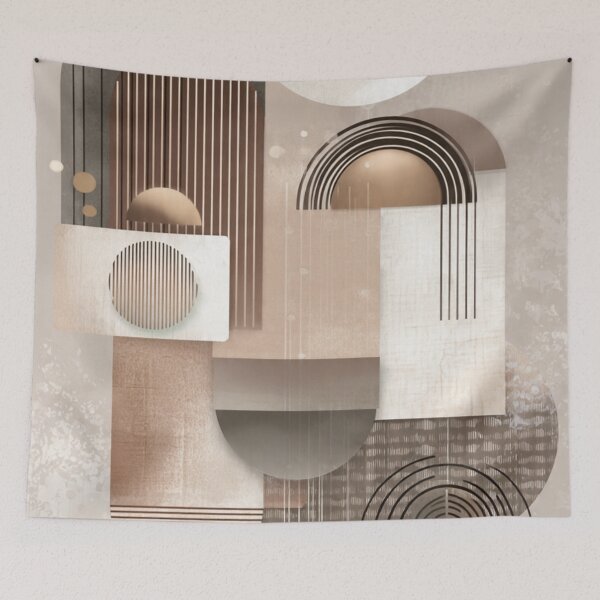 Item preview, Neutral Boho Bows - Minimalist Greige Taupe Wall Art designed and sold by DkSpirit.