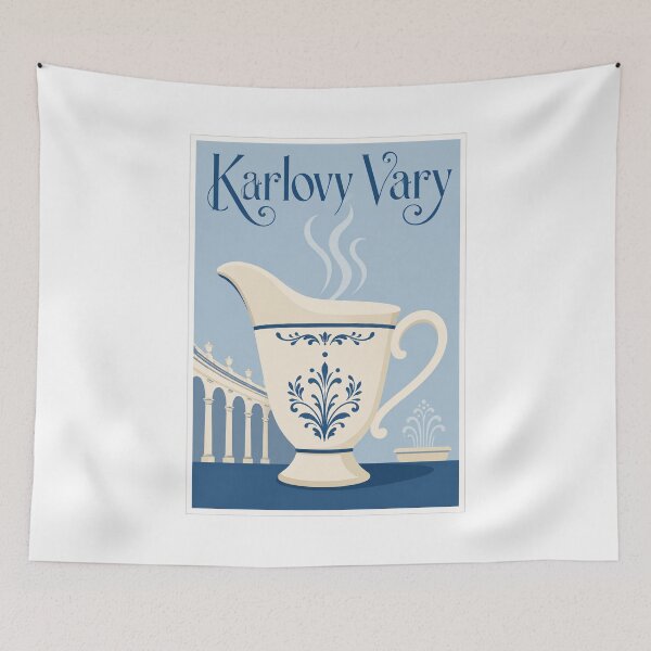 Item preview, Karlovy Vary Spa Cup Poster designed and sold by Beyond Destinations.
