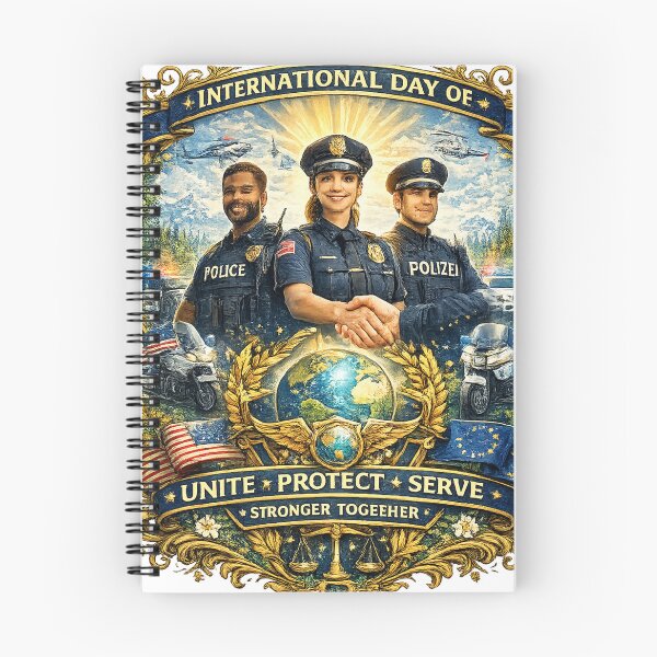 Item preview, International Day of Police Cooperation 2026 | Unite • Protect • Serve | Global Law Enforcement T-Shirt designed and sold by GooniSL.
