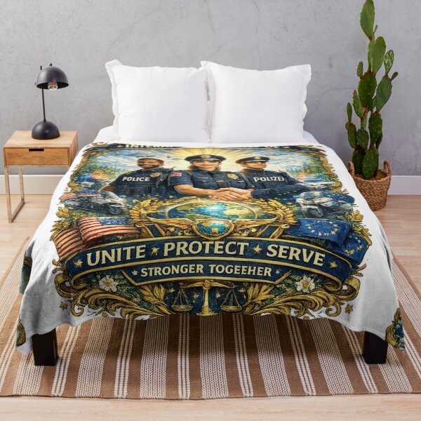 Item preview, International Day of Police Cooperation 2026 | Unite • Protect • Serve | Global Law Enforcement T-Shirt designed and sold by GooniSL.