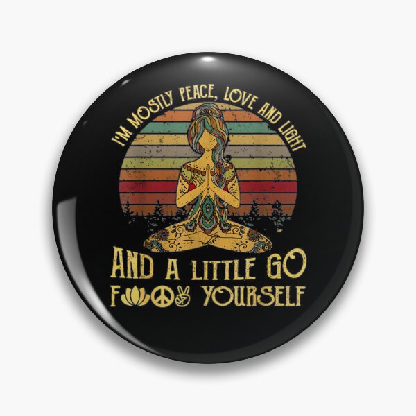 Item preview, I'm Mostly Peace Love and Light Funny Yoga designed and sold by ACozyChaos.
