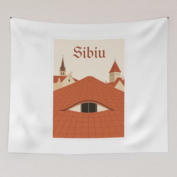 Item preview, Sibiu Eyes of the City Poster designed and sold by Beyond Destinations.